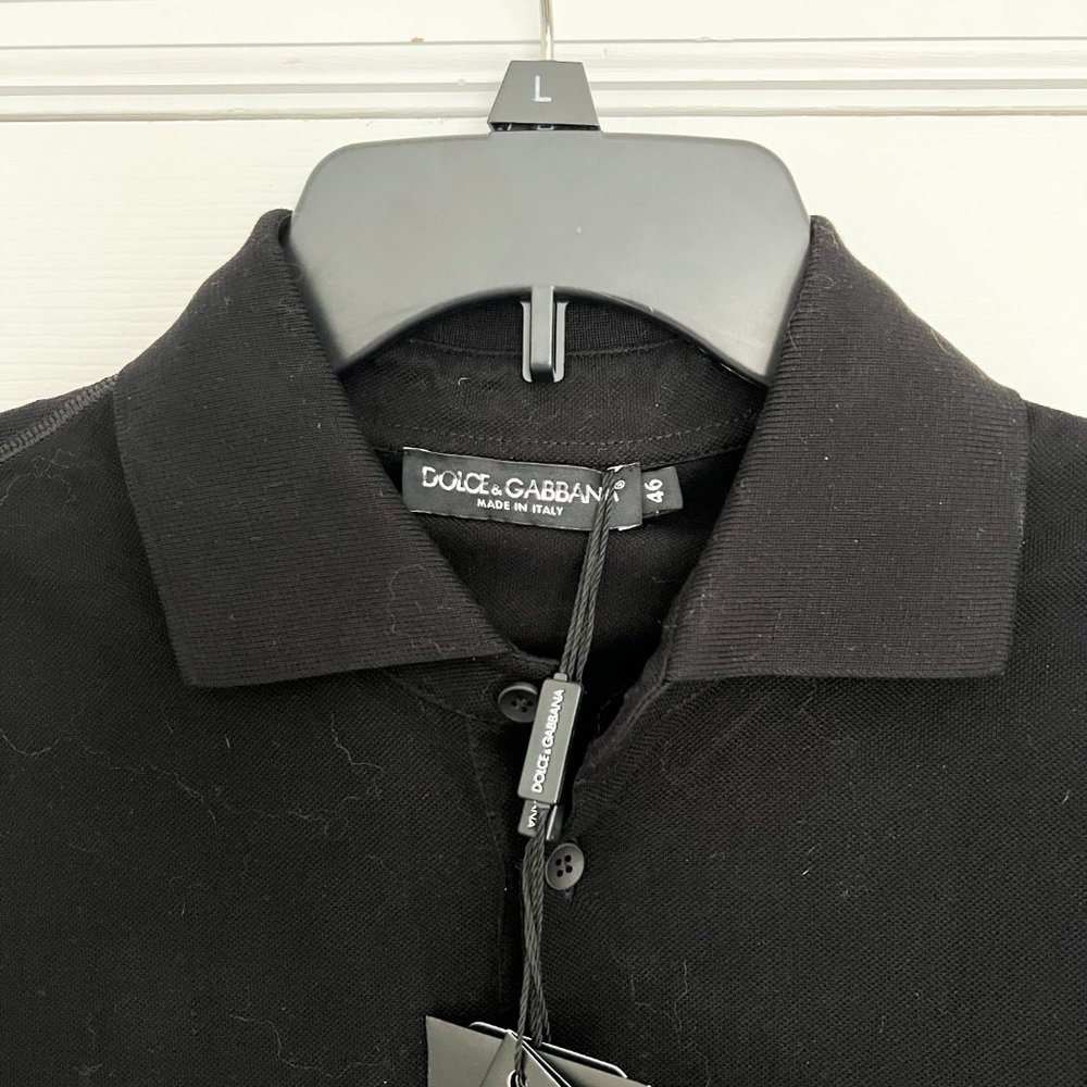 Dolce&Gabbana Men’s Logo Plaque Polo Shirt - Picture 5 of 8